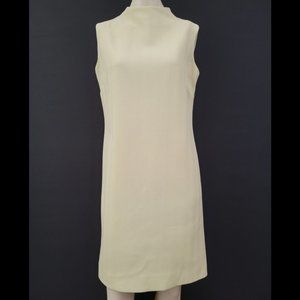 60s Mod Beige Sleeveless Shift Dress